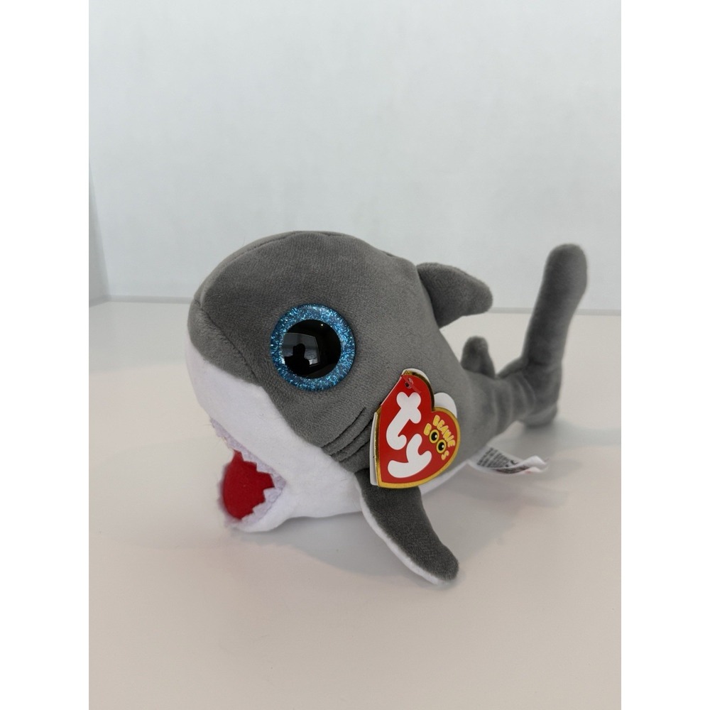 Ty Beanie Boos FINNEGAN the Shark (6 Inch) NEW Plush Stuffed Animal Toy 2025